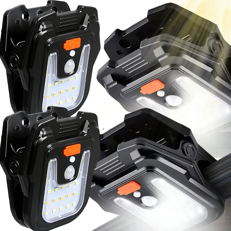 Solar Clip Light Intelligent Motion Sensor Outdoor Garden Wall Lamp IP65 Waterproof Camping Lights Rechargeable 4 Lighting Modes