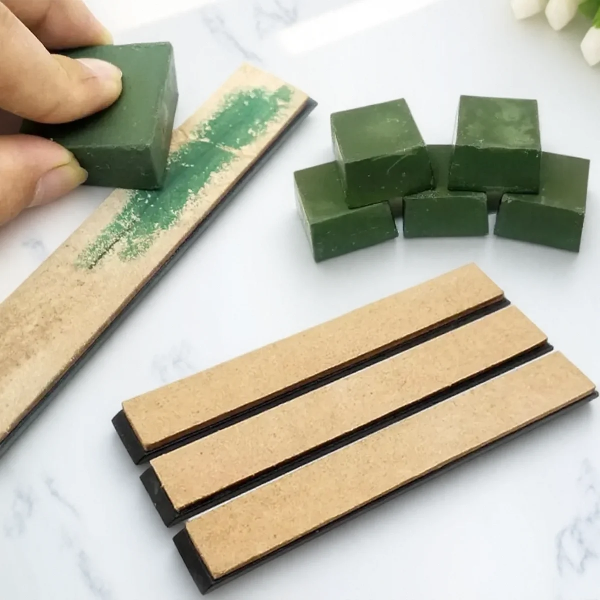 

Набор для заточки ножей STONEGO, кожаный хонинговый стрижень, шлифовальная паста, полировальный инструмент, точилка, аксессуары для заточки