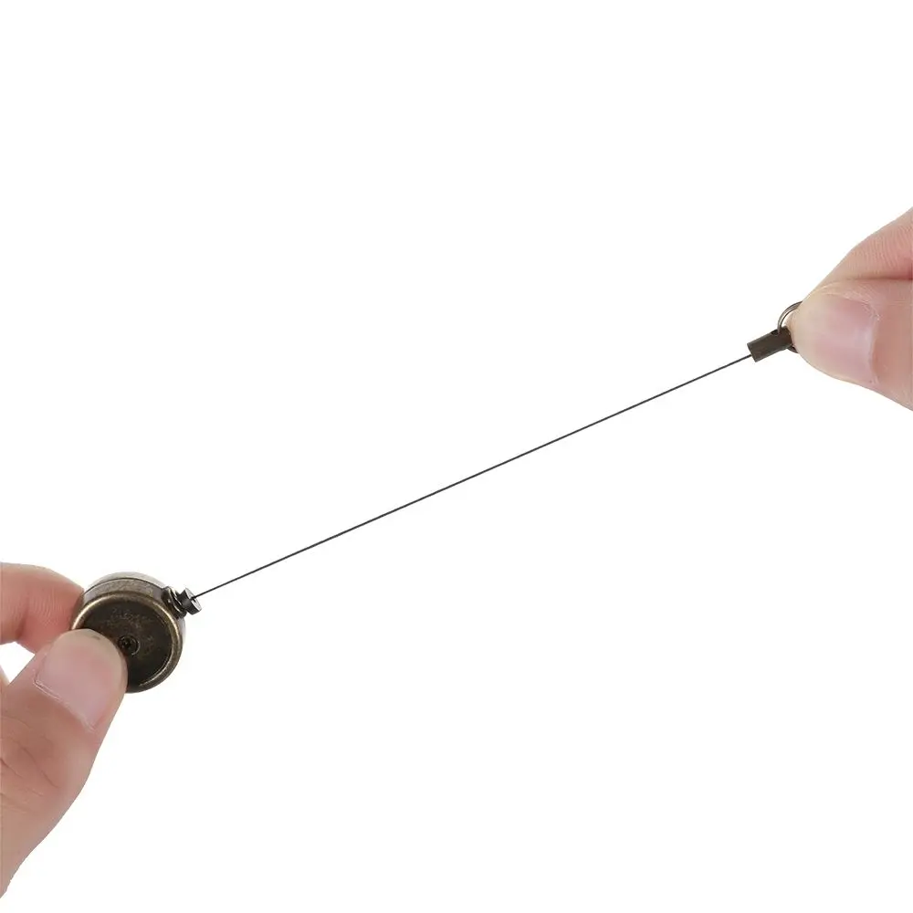 1pc Unisex ID Name Card Anti-Lost Clip Stationery Lanyards Retractable Badge Holder Key Ring