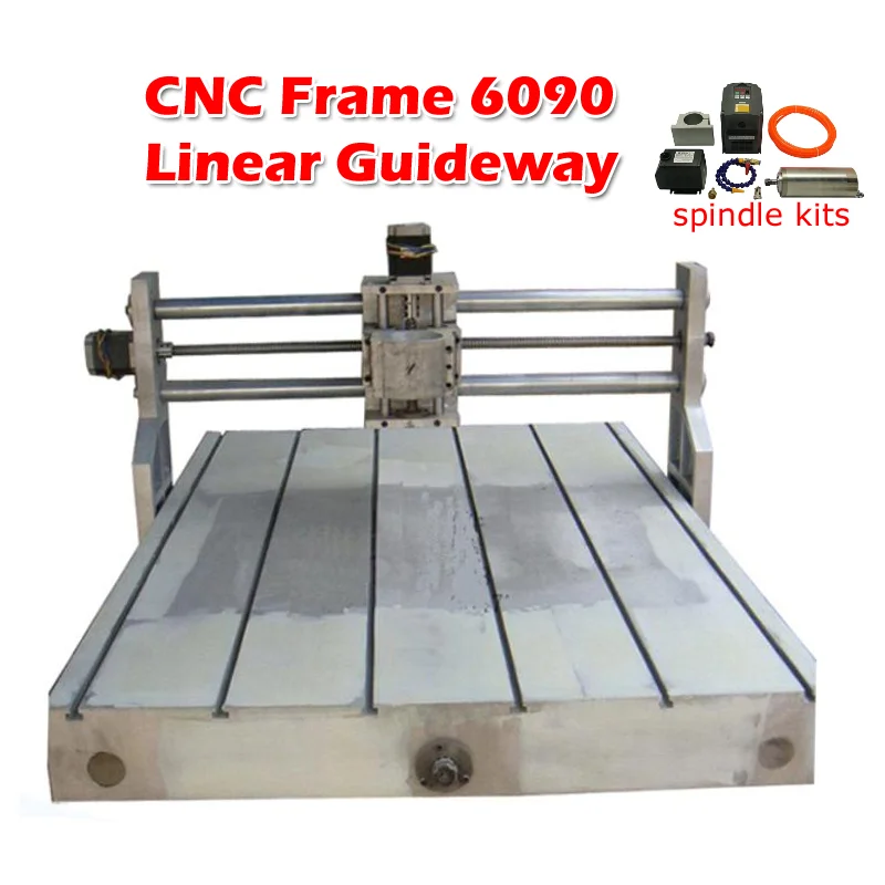 CNC 6090 Frame Assembled Mini CNC Router with Lathe Bed Ball Screw Bearing Stepper Motor Coupler for CNC Engraving Machine