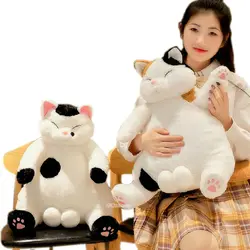 Trick Trick büyük topları çiçek kedi peluş oyuncak dolması japonya Anime şekil bebek tembel şişman büyük göbek kediler Plushie erkek arkadaşı için hediye