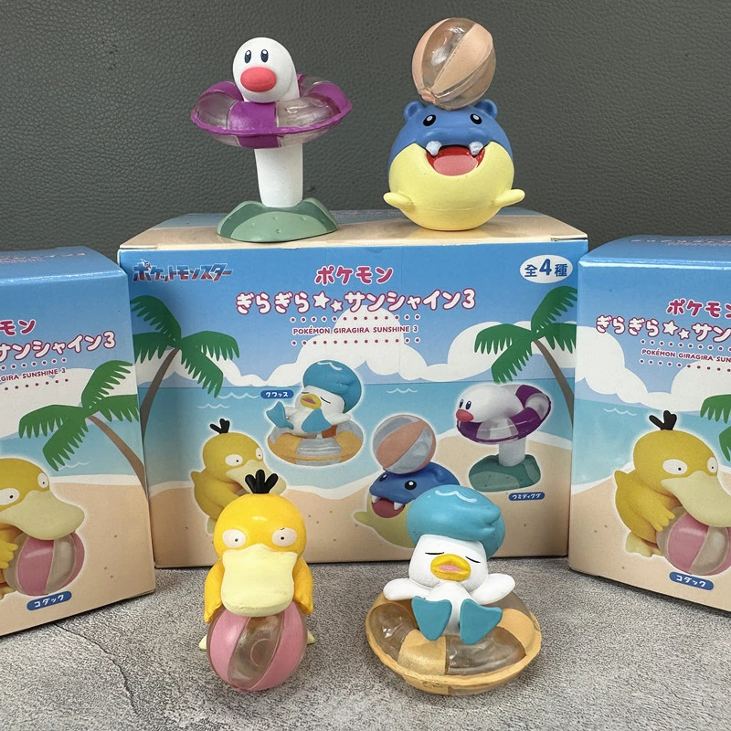 

Покемон слепая коробка игрушки летняя пляжная серия Psyduck Quaxly Wiglett Spheal милая аниме-фигурка модель игрушки собирать украшения
