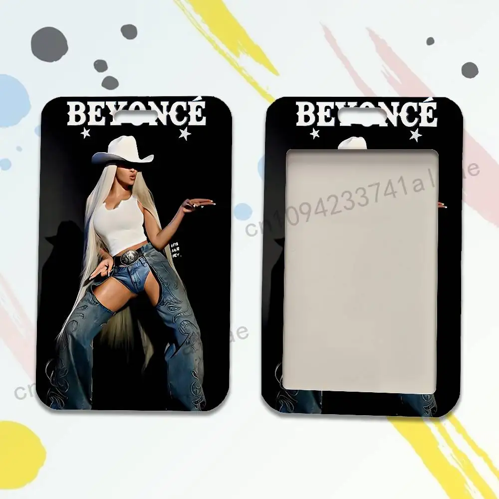 Singer B-Beyoncé Card Holder Lanyard Camera Neck Strap Credit Card Case ID Badge Credentials Protection