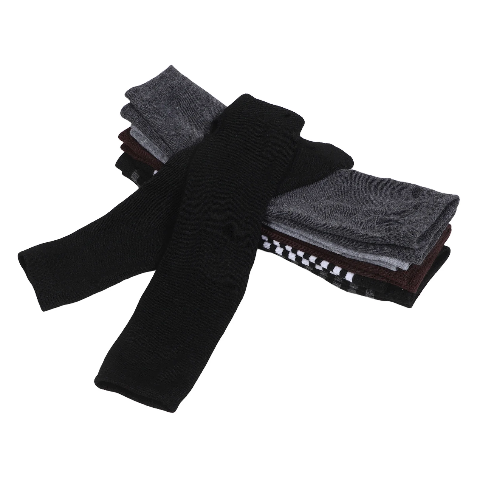 

6 Pairs Arm Warmers for Women Elbow Length Fingerless Sleeves Gloves Thumb Hole Mittens