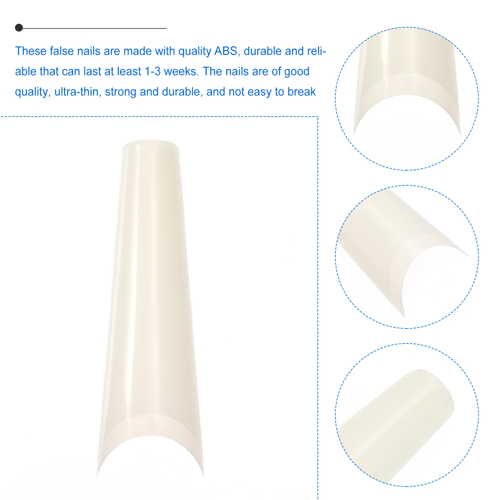 

500pcs Artificial Nail Tips Full Cover Fake Nails Long Coffin Design For Women French Sticks Stamp Plastic Nail Art Diy Abs