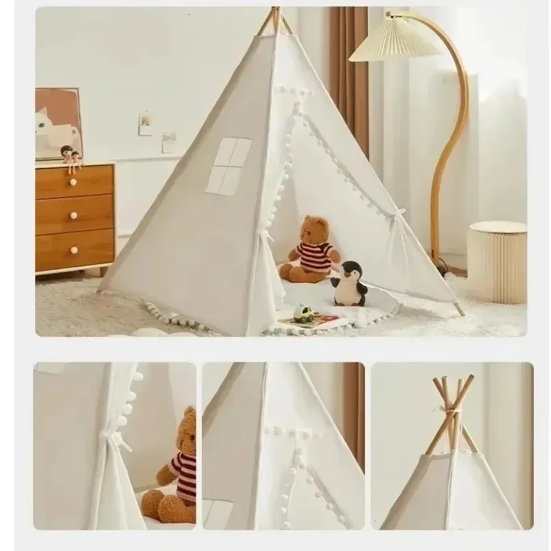 1.35M bambini giocano tenda casa bambini Outdoor Household Wigwam portatile pieghevole bambino Tipi Teepee ragazza e ragazzo castello sala giochi