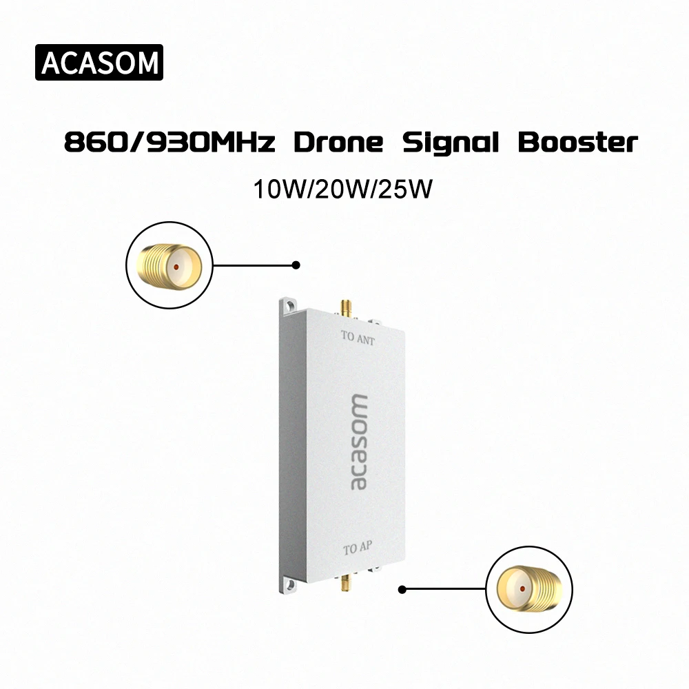 Imagem -03 - Amplificador de Sinal Fpv para Drone Signal Booster Range Extender Transmissi de Imagem Tarot Fpv 868mhz 915mhz 10w 20w