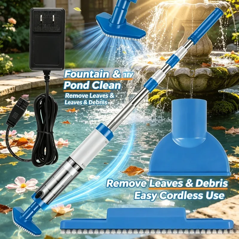 Battery‑Operated Handheld Water Vacuum, Portable Cordless Cleaner for Spa Basin and Aquarium Sediment Clean‑up