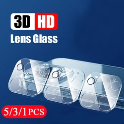 5/3/1pcs 3D Camera Lens Glass for iphone 15 pro 14 plus 13 mini 12 11 pro max protective Film protector Camera screen protector