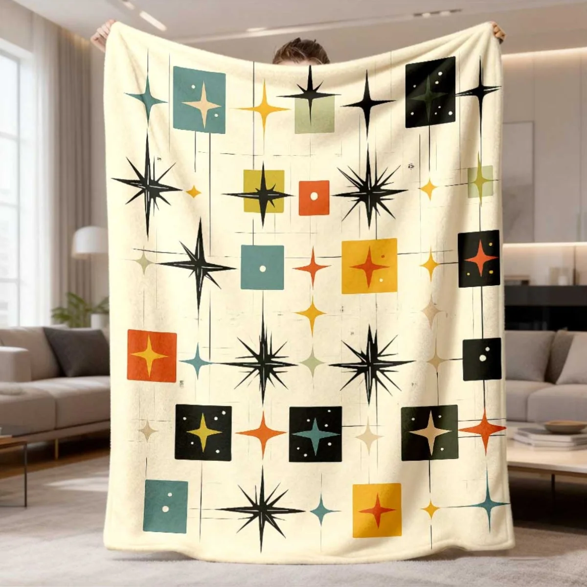 Throw Blanket Cool 1950s Style Cozy Throw Great Gift For Retro Art Lovers And Vintage Interior Decor Enthusiasts