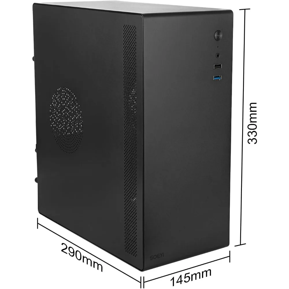 Micro ATX Case for Mini PC - Support Micro ATX/ITX with USB 3.0 and 3.5" HDD - view 3