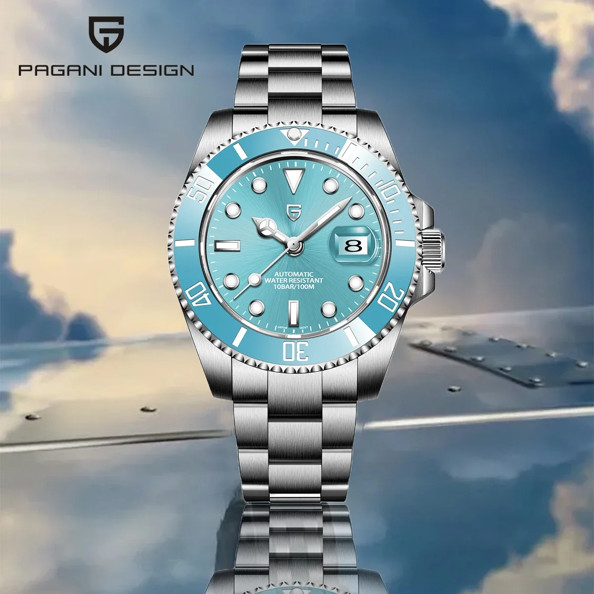 

Pagani Design 2025 новые 40 мм мужские автоматические механические часы Nh35 из нержавеющей стали водонепроницаемые 10 бар с сапфировым стеклом reloj hombre часы