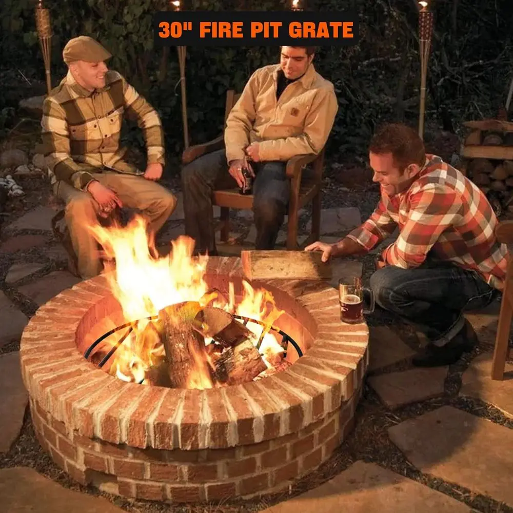 Portable 30 Outdoor Fire Pit with Legs for Grilling and Campfire Cooking