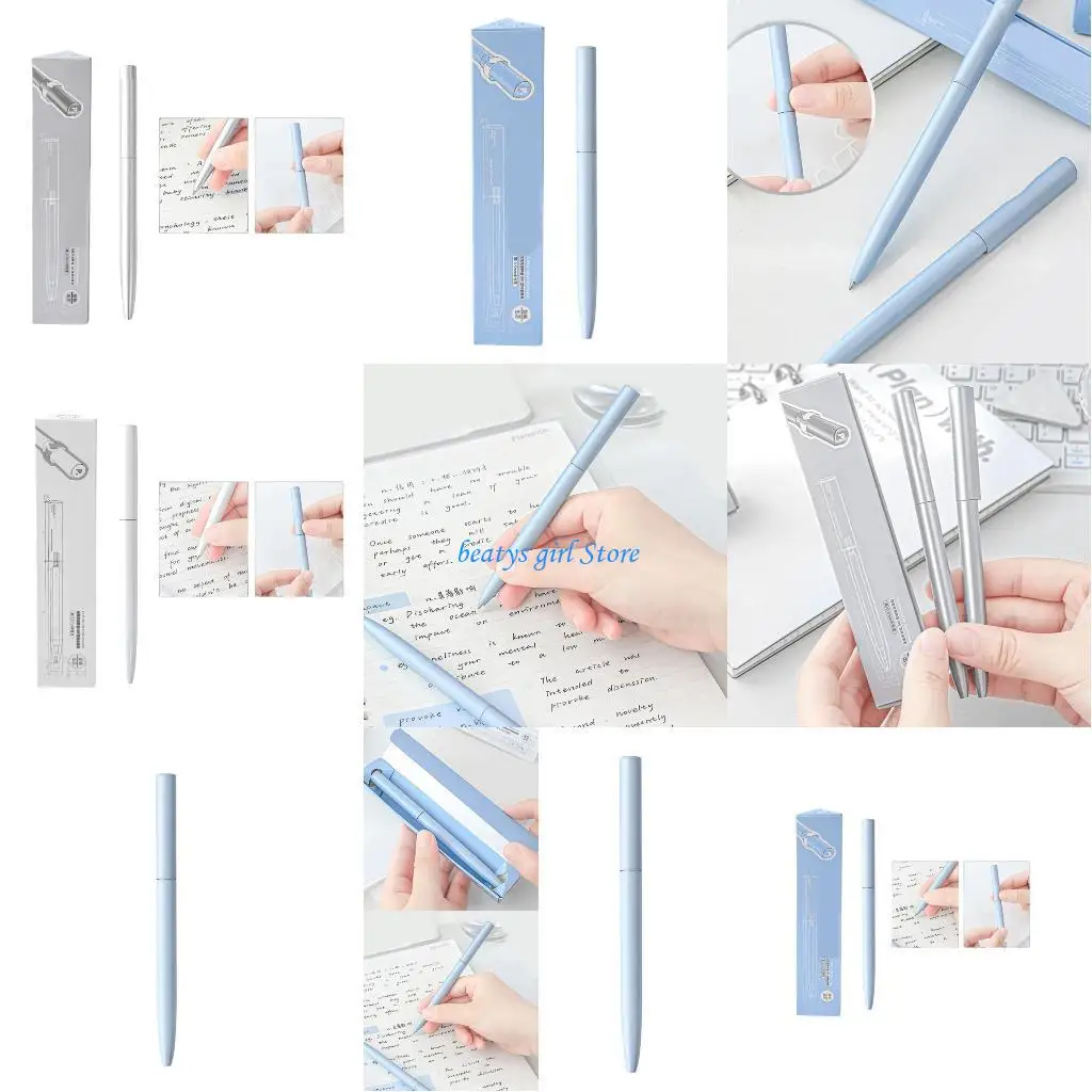 

C7AB Rotating 0.5mm Metal Pen With Glowing Coating For Night Use Office