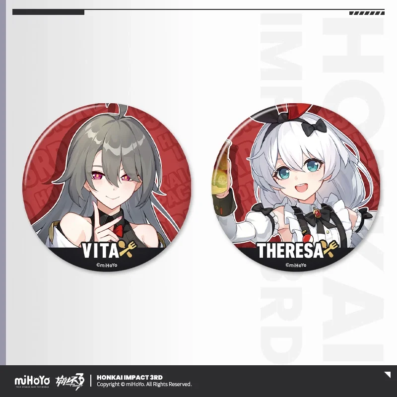 Sunsyea Honkai Impact 3rd Official Merch miHoYo Original Authentic MWSJ Theme Series Laser Ticket Badge Acrylic Stand Theresa