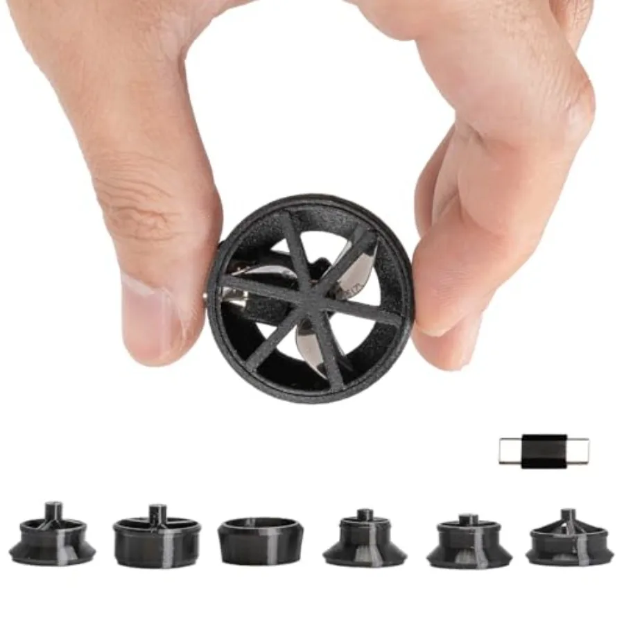 

KINSUN Kin Pump Ultralight Air Pump for Sleeping Pads 5g 0.18oz Mini Electric Pump with Multiple Adapters for Inflatables, Camp