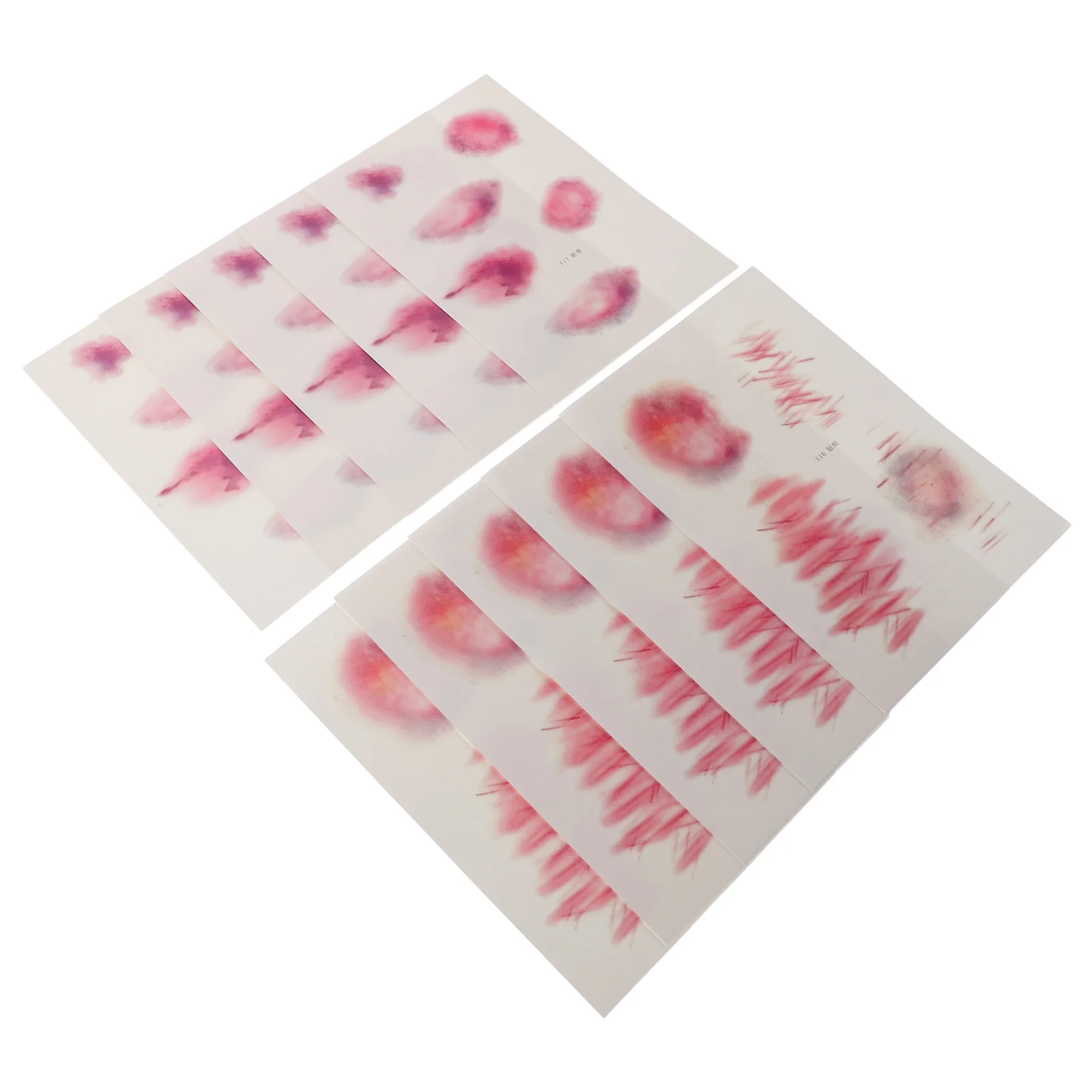 

10 Sheets Scar Tattoo Stickers Realistic 3D Fake Wound Stick on for Halloween Party Makeup Prank Props Adults