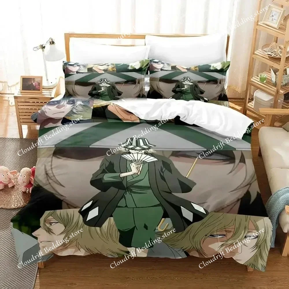 Anime Bleach Urahara Kisuke Bedding Set Duvet Cover Bed Set Quilt Cover Pillowcase Comforter king Queen Size Boys Adult Bedding