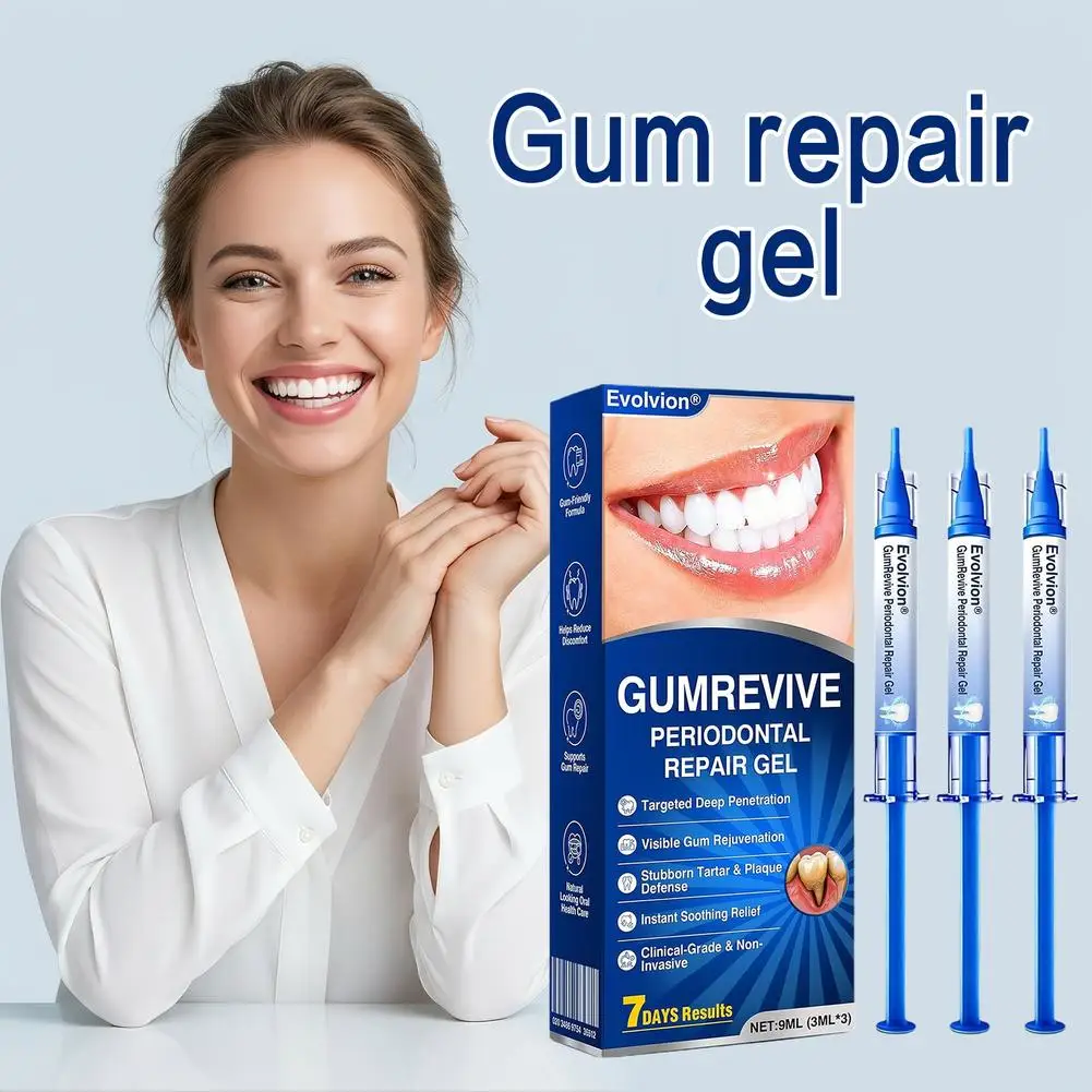 Gum Relief Gel Periodontal Oral Care Gel Gum Repair Sensitive Teeth Plaque Care Fresh Breath Soothing Syringe Applicator