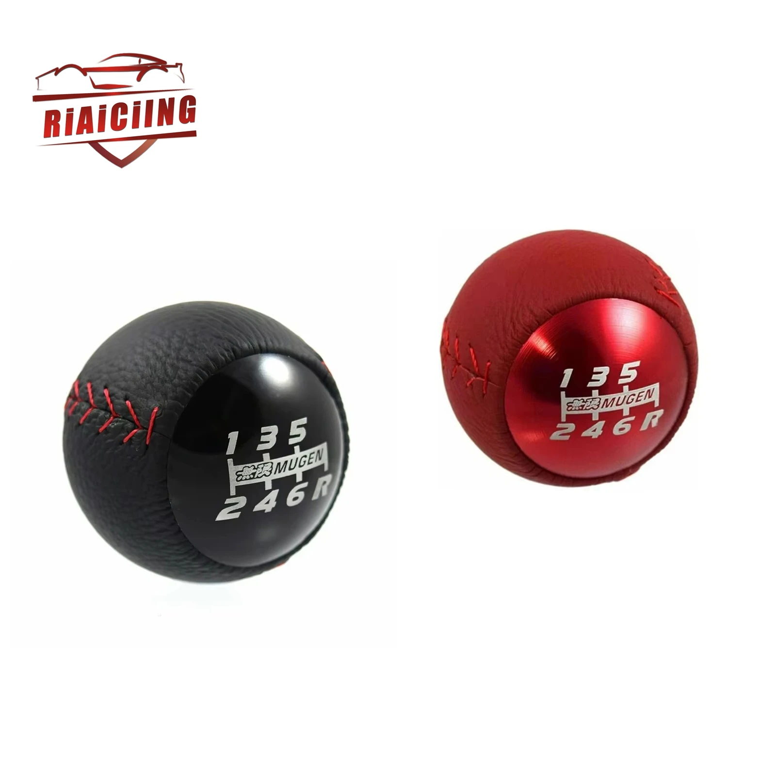 

JDM-style Mugen Premium Leather Aluminum Gear Shift Knob, Specially Crafted for Honda CRZ Type R, Civic FA5 and FG2 SI