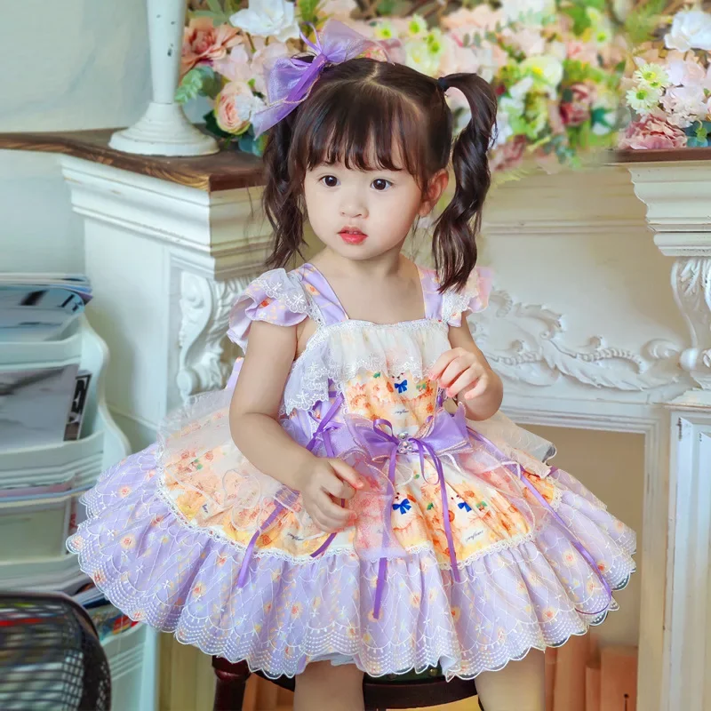 Girls Dress For Eid Luxurious Children Dresses Girl Princess Lolita Ball Gown Infant Birthday Party Princess Boutique Clothes