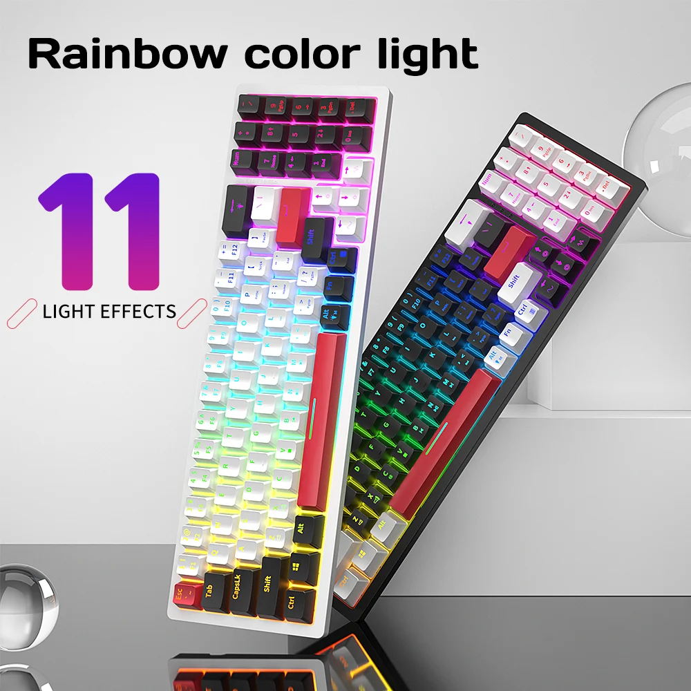 Imagem -02 - Teclado Mecânico com Fio com Numpad 78 Teclas Rainbow Rgb Outemu Switches Hot-swappable para pc Laptop Gamer Work Furycube-r78