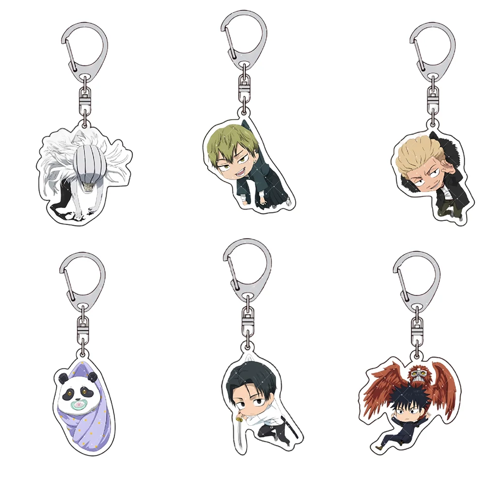 “Jujutsu Kaisen” 6cm Acrylic Keychain ’Megumi Fushiguro‘ Cute Form Packaging Decoration Collection Gift