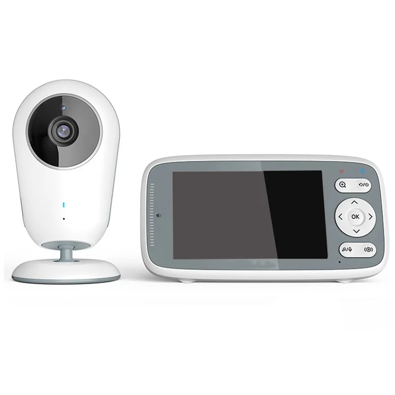 ABRE-4 Inch Video Baby Monitor Camera 3X Digital Zoom Two Way Audio Auto Night Vision HD Security Camera
