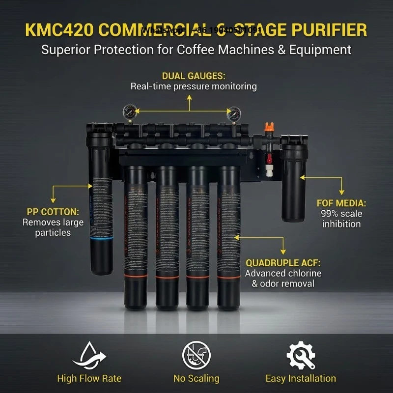 Ultra-High Flow Rate 32-40 L/Min Commercial Water Purifier for Cafe & Tea Bar, Factory Direct  Bulk Water Filter