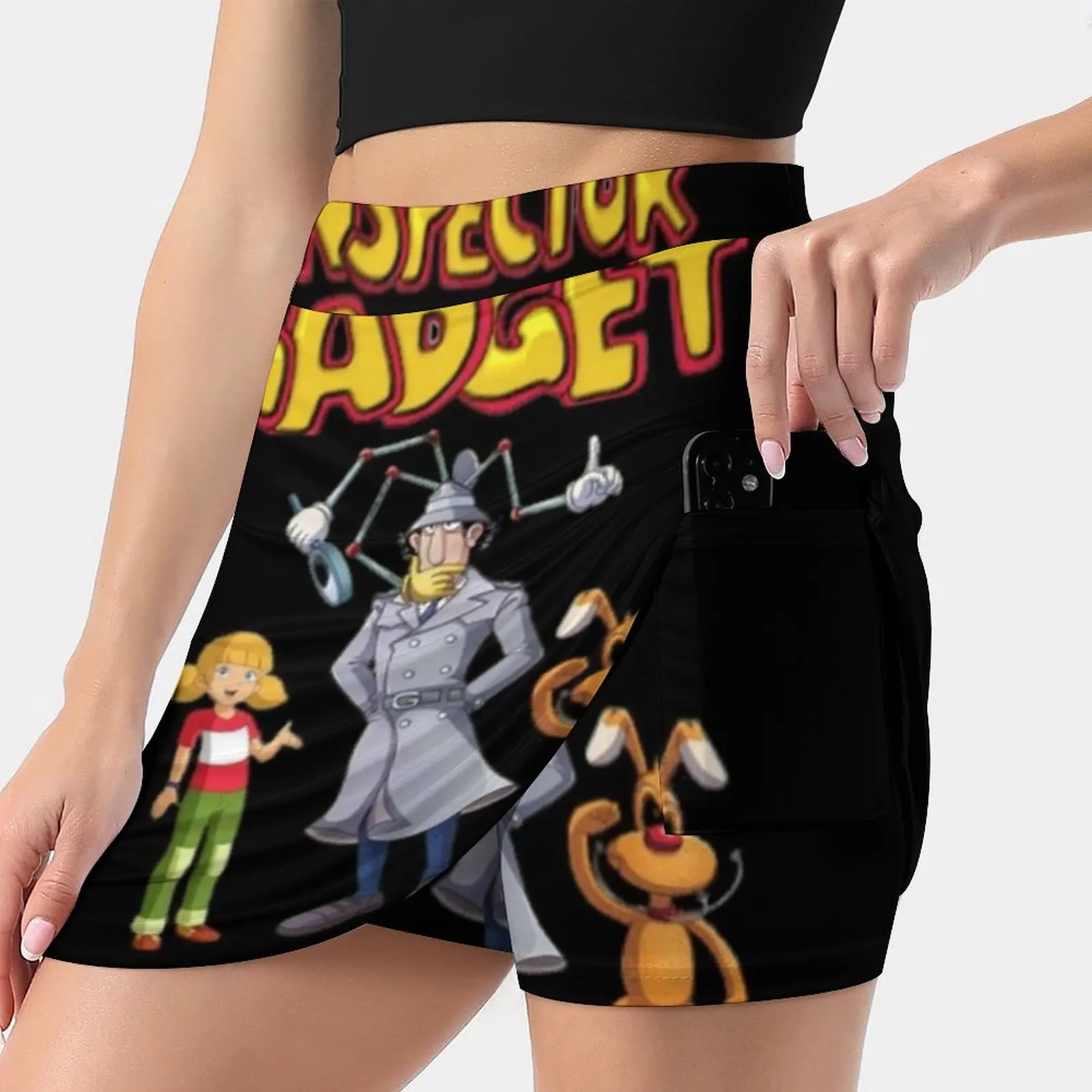 Inspector Gadget Cartoon Women's skirt Y2K Summer Clothes 2022 Kpop Style Trouser Skirt With Pocket Inspector Gadget Cartoon