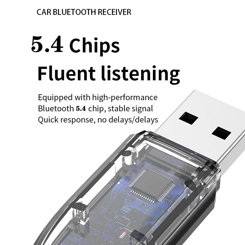 Wireless Bluetooth 5.4 Adapter Audio Cable For Cars USB Bluetooth 3.5mm Jacks Receiver Transmitter Music Speaker Dongle Handfree