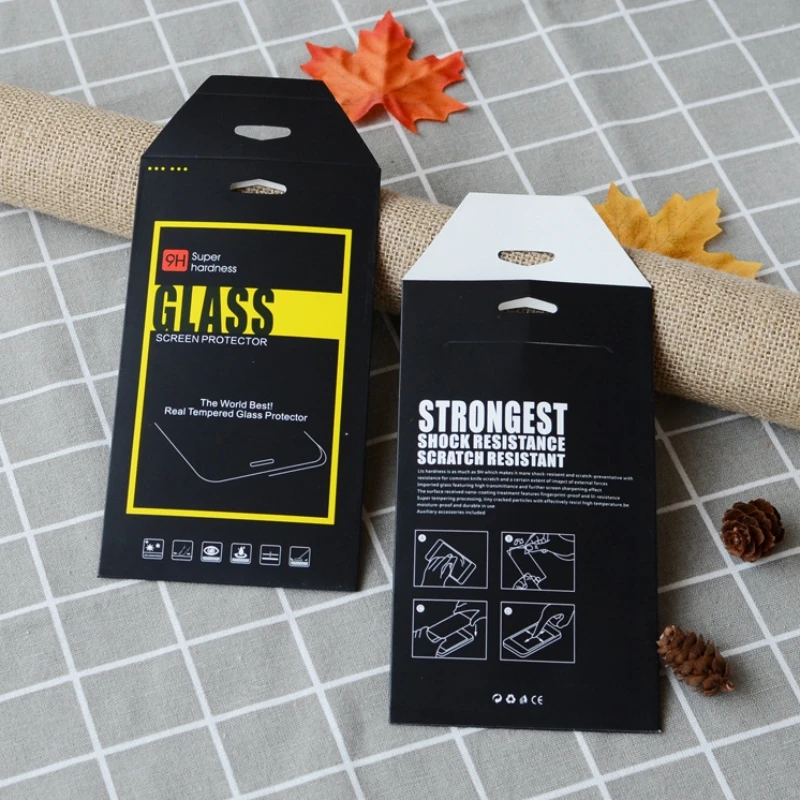 

100pcs Mobile Phone Screen Protector Packaging Box Printed Envelope Tempered Glass Screen Protector Packaging w3