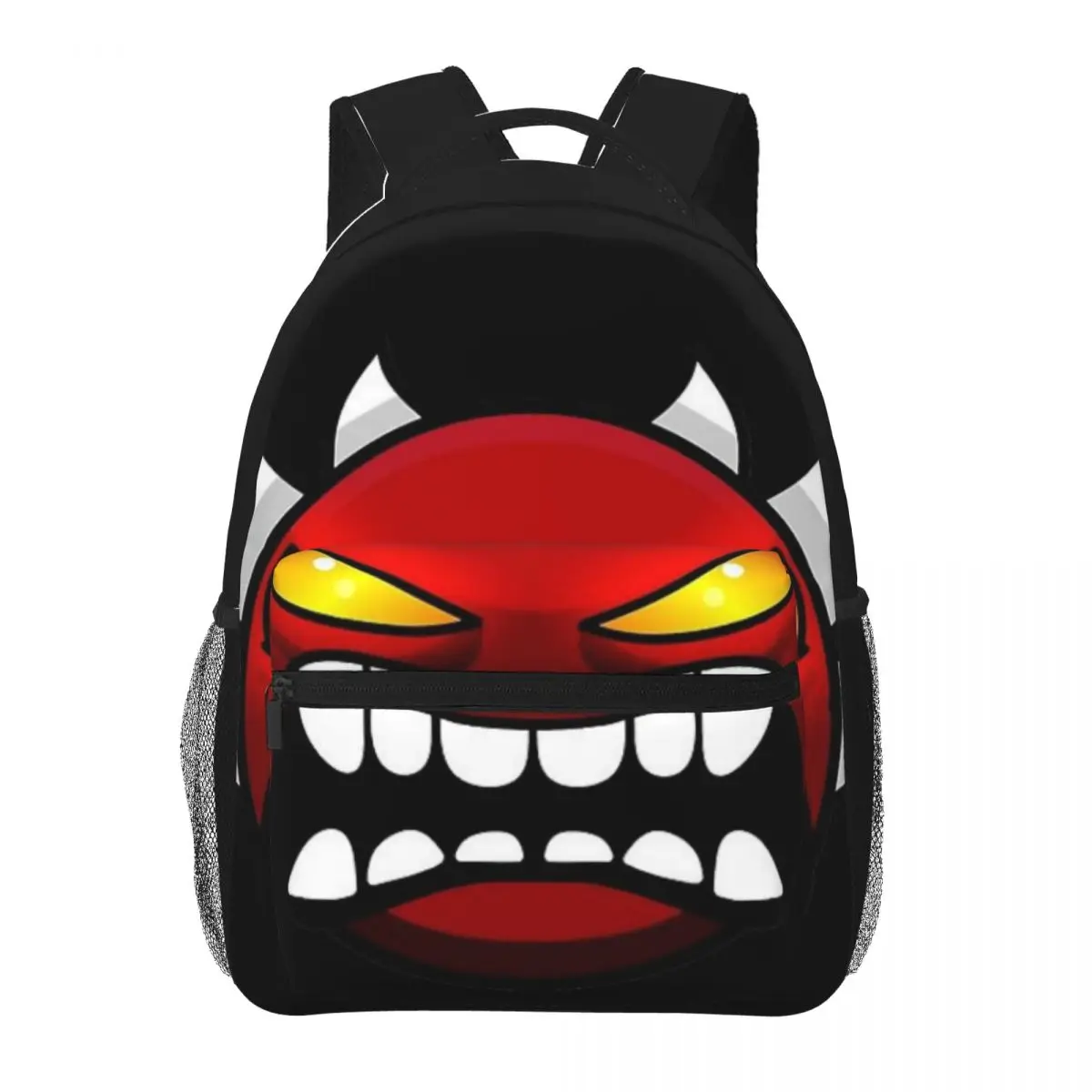 

Angry Geometry Dash Cartoon Anime Cute Light Waterproof Backpacks Stitch Students Bag 16inch