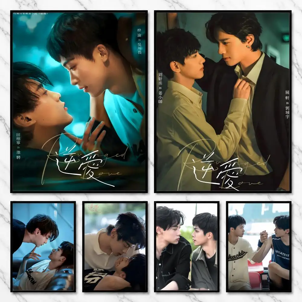 Revenged Love BL Romance Drama Asian Series Emotional Story Poster Modern Self Adhesive Wall Art Prints for Bedroom Living Room