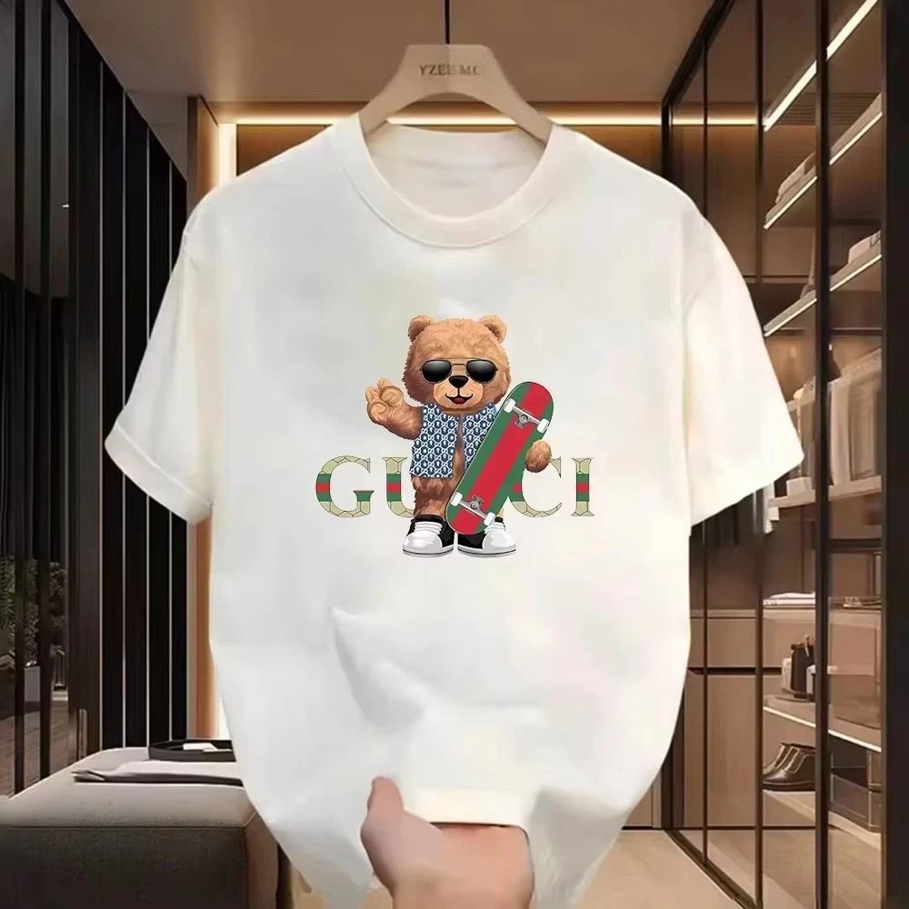 

2025 New Summer Men's and Women's Alphabet Pattern Printed T-shirt Pure Cotton Harajuku Classic Breathable Fashion Trend T-shirt