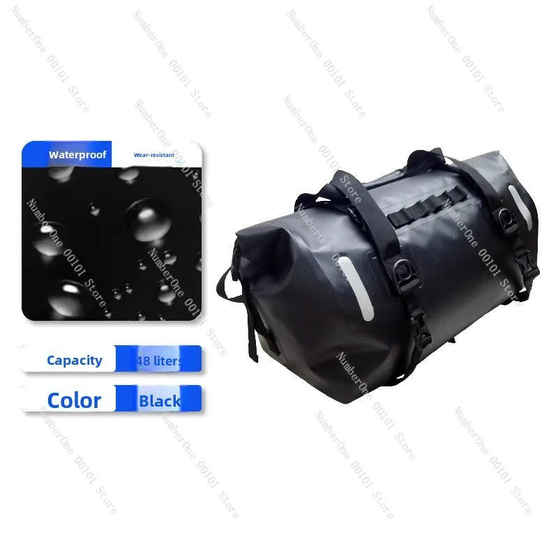 

Waterproof large-capacity locomotive tail bag, outdoor motorcycle riding bag, motorcycle beach bag.