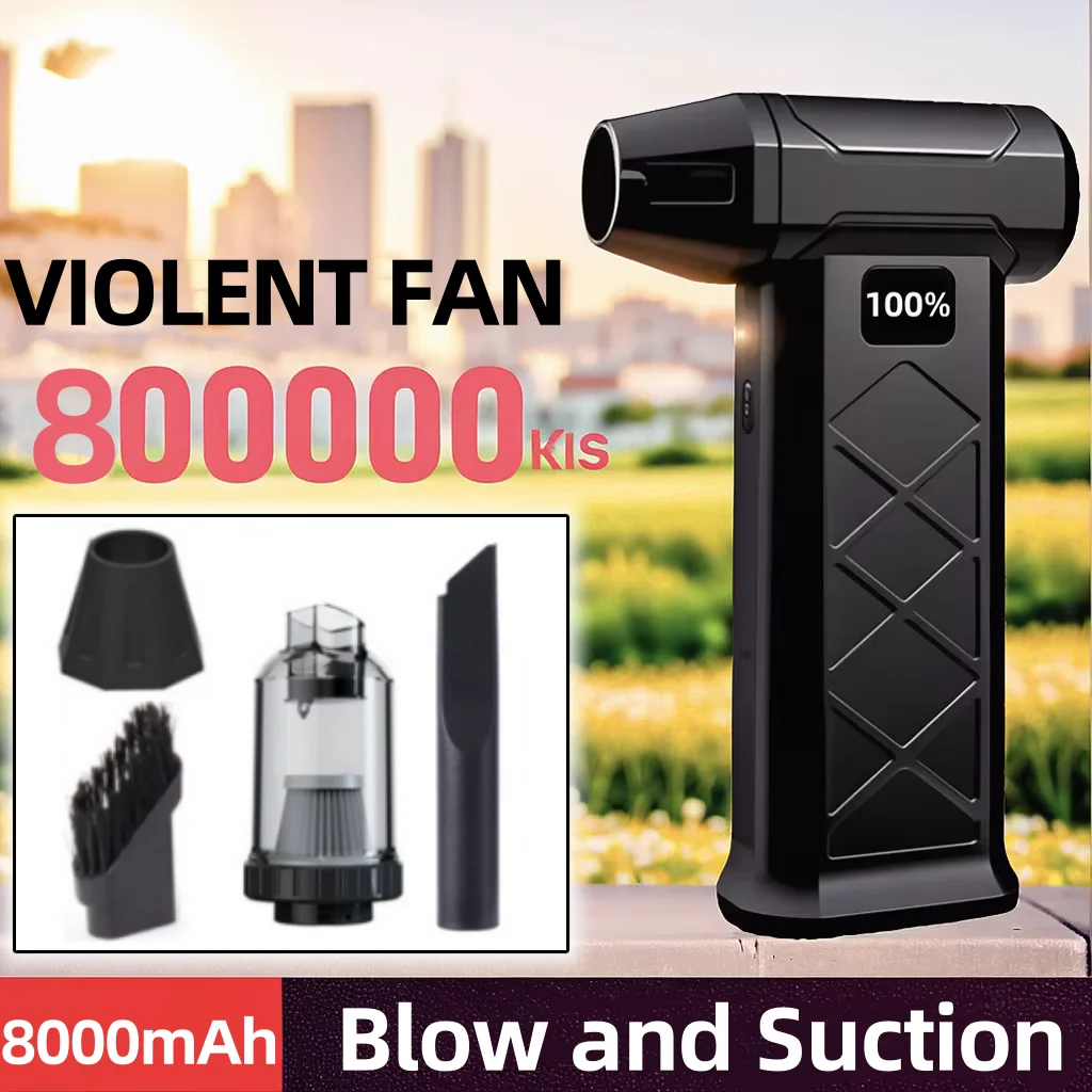 

Powerful Dust Blower 800000RPM Brushless Motor Outdoor Air Duster Blower Type-C Rechargeable Air Blower Cleaning PC Turbo Fan