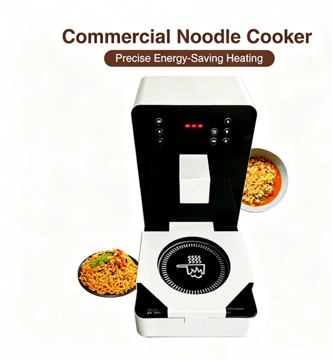 T*& YATAI Newest Design Automatic Induction Commercial Stainless Steel Instant Noodle Cooking Machine 2100W+1200W Easy Cleaning
