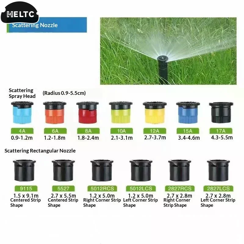 1Pcs Garden Lawn Irrigation Rotary Sprinkler Adjustable Ray Jet Nozzle Sprinkler With 90/180/270/360 Arc 5.5-8.0 Meters Range