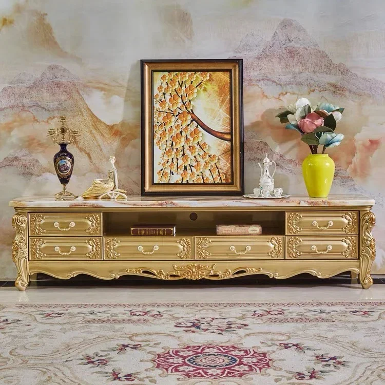 

A Royal european style modern luxury wooden tv stand with coffee table side table tv stands pictures designs living room furnit