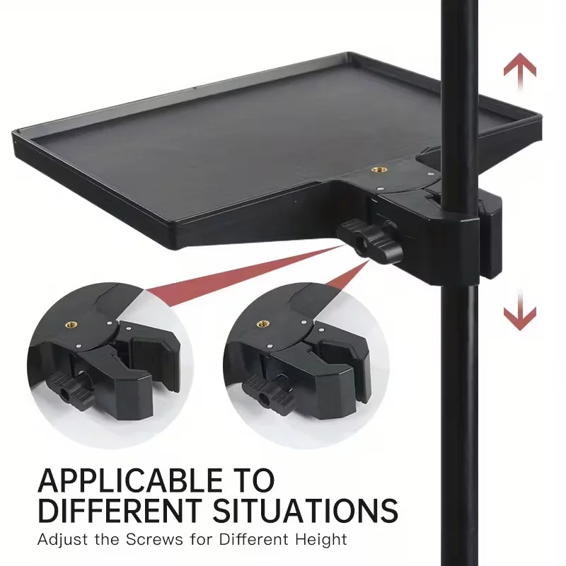 Vassoio regolabile per scheda audio per microfono: costruzione resistente, base stabile, per studio, streaming live, podcasting, registrazione domestica