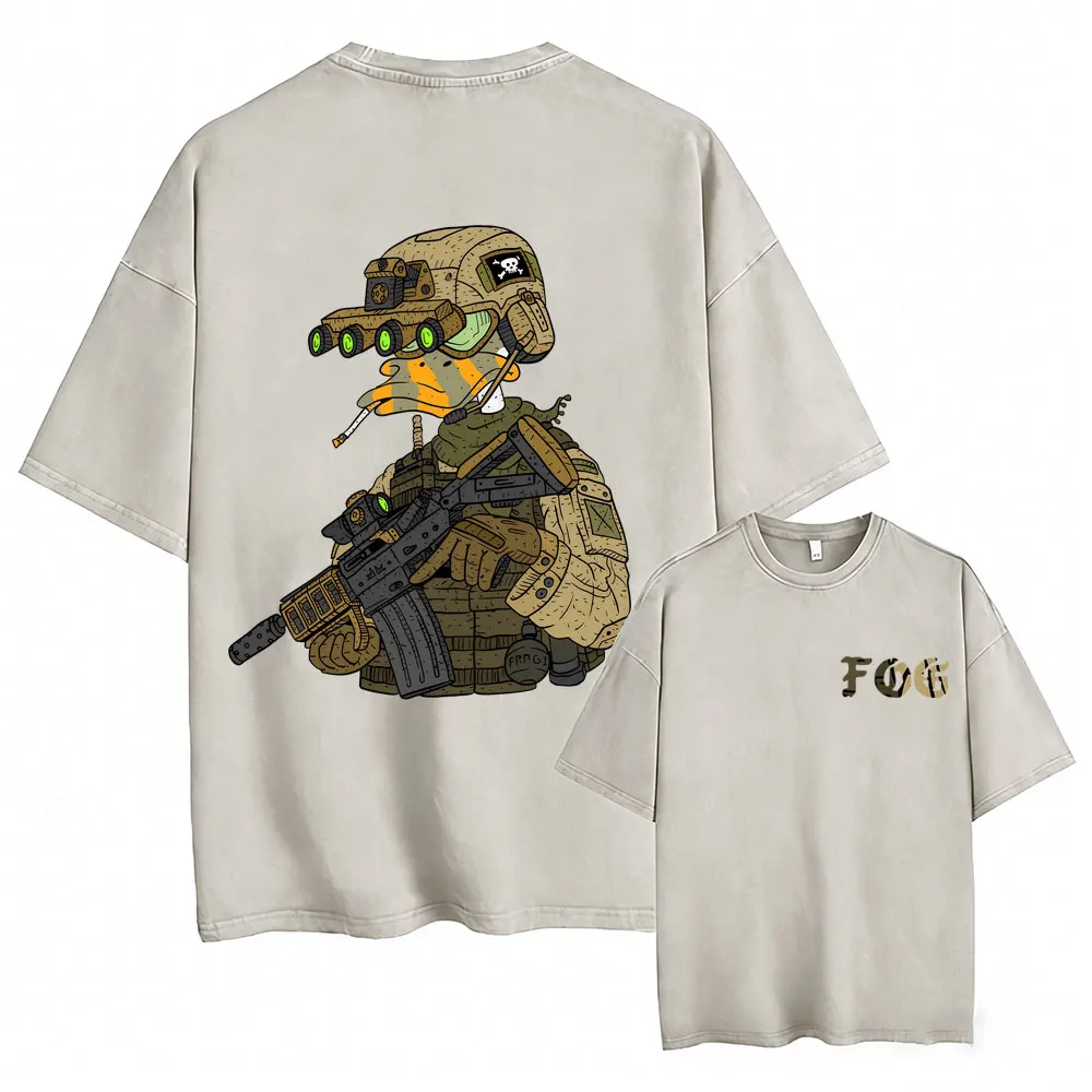 

Fog Forward Observations Group Silly Goose Funny Meme T Shirt Men Women Rock Oversized Vintage Washed T-shirts Streetwear Unisex