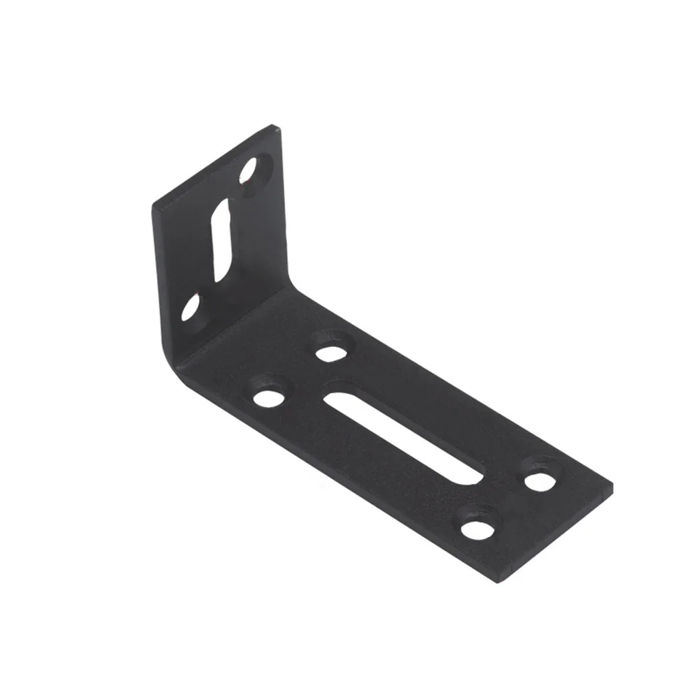 60pcs L Shape Corner Brackets 90 Degrees Angle Connector Fixing Bracket Black Angle Brackets For Furniture Mounting Brackets