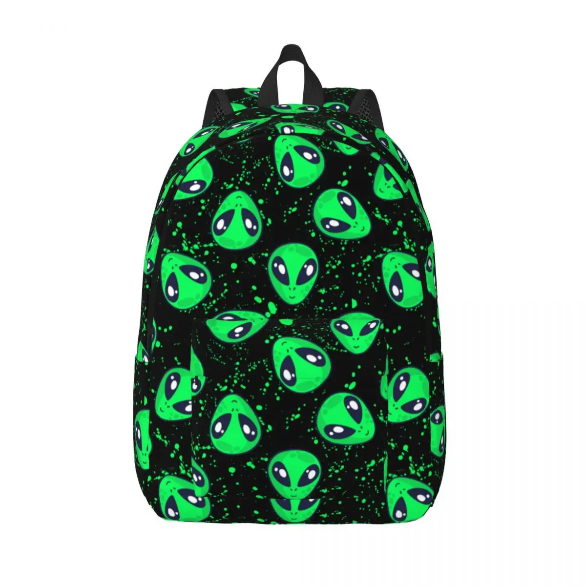 Zielony obcy plecak do przedszkola uczeń szkoły podstawowej kosmici UFO Bookbag boyboy Girl Kids Canvas Daypack Gift