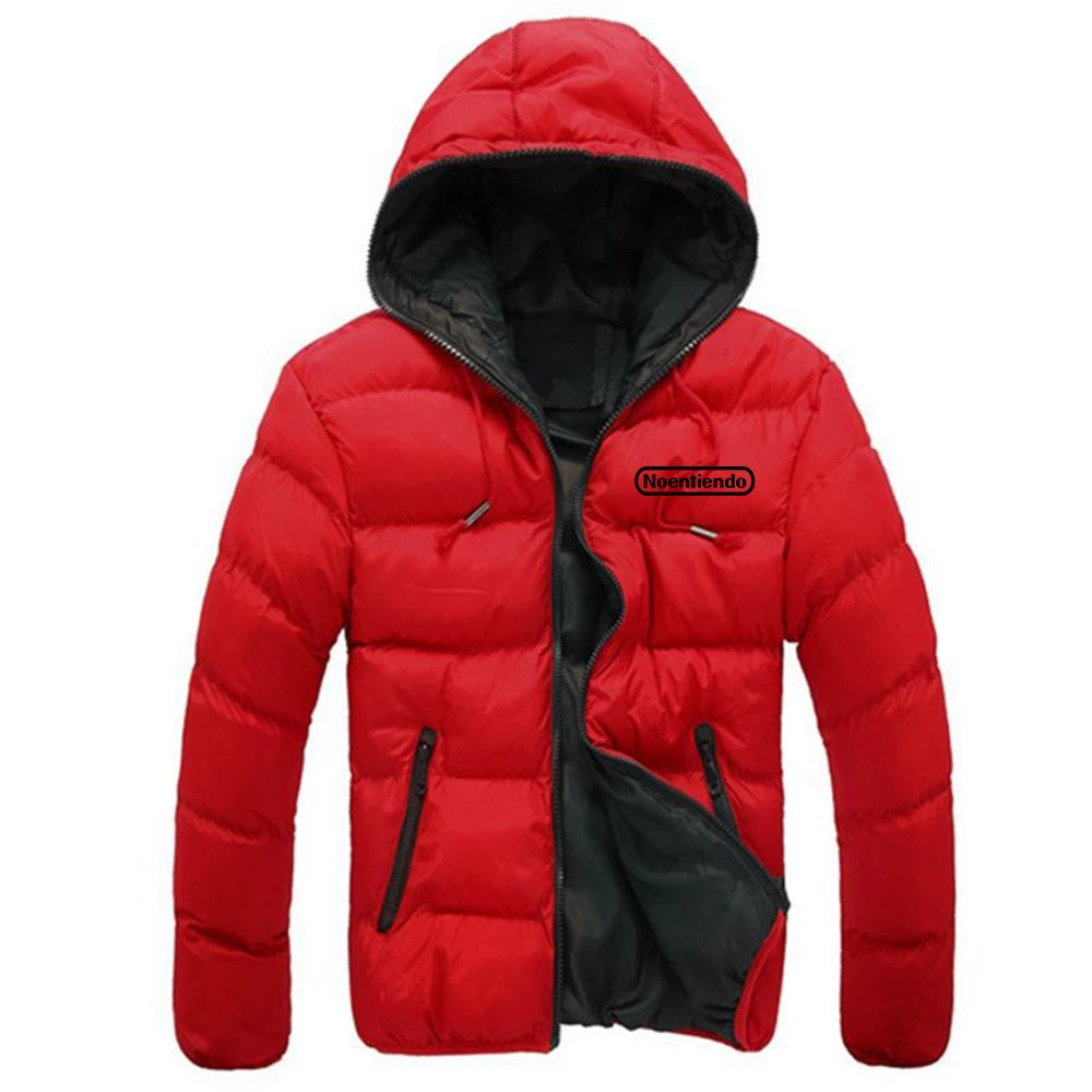 No entiendo Logo Print 2026 Men's Autumn And Winter Cold Protection Constant Temperature Comfort Hoodies Hooded Jacket Coat