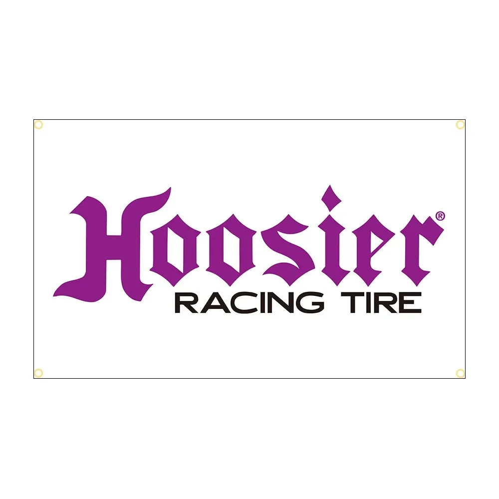 Hoosier Racing Tire Flag Polyester Printed  Racing Car Banner for Decor