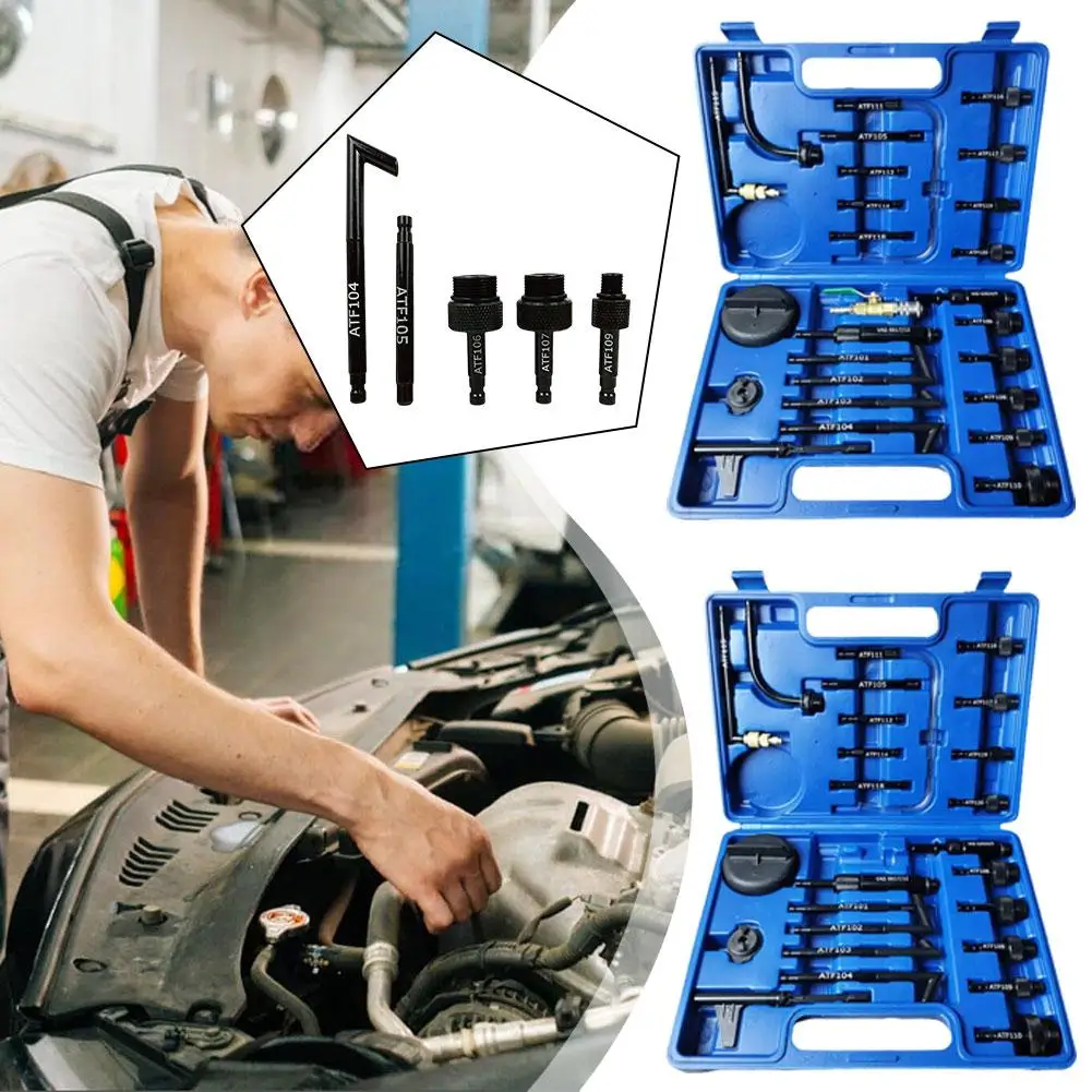 

25/26pcs Oil Refill Filling Atf Adapter Oil Fill Adapter Transmission Fluid Oil Refilling Connector Tool Kit For Vw Au M6r2