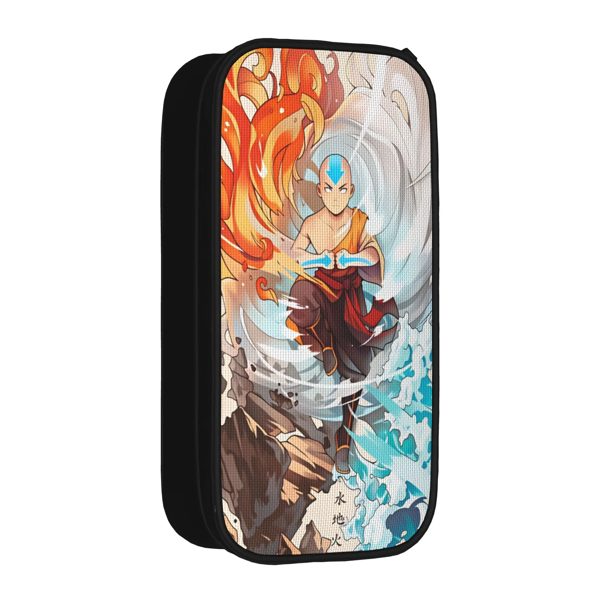 Avatars Airbenders Pencil Case  Large Pencil Box Kids Zipper Cool School Pencil Cases Custom DIY Stationery