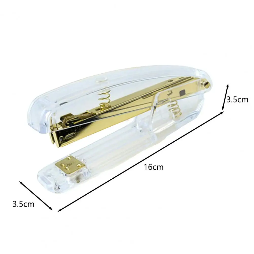 One-finger Stapler Lever-action Stapler Transparent Desktop Stapler Heavy Duty 25-sheet Capacity Labor-saving One-finger Design