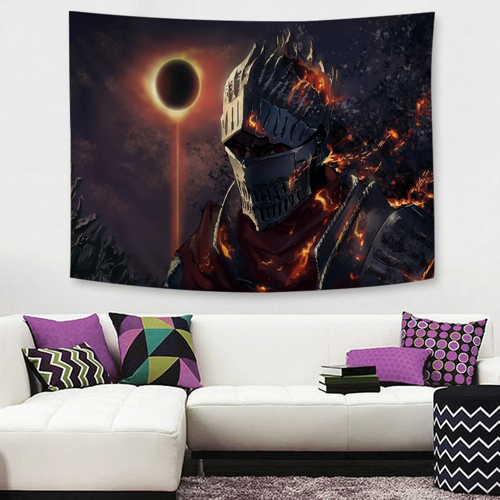 Dark Souls Cartoon Tapestry Art Science Fiction Room Home Decor Wall Hanging Sheets